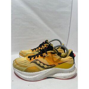 Saucony Tempus Running Shoes Womens 9 Mens 7.5 Yellow Black Athletic Low sneaker